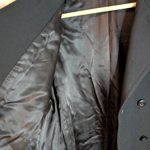 Vintage D’Allaird’s Black Wool Velvet Collar Midi Coat | M/L Oversized Fit - Picture 8 of 13